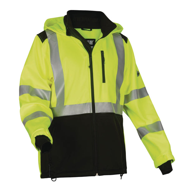 Ergodyne GloWear 8353 Class 3 Hi-Vis Softshell Water-Resistant Jacket, Medium, Lime (EGO23523) Each