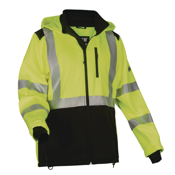 Ergodyne GloWear 8353 Class 3 Hi-Vis Softshell Water-Resistant Jacket, 3X-Large, Lime (EGO23527) Each