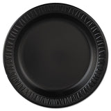Dart® Quiet Classic Laminated Foam Dinnerware, Plate, 9" dia, Black, 125/Pack, 4 Packs/Carton (DCC9PBQR)