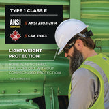 Ergodyne Skullerz 8967 Class E Lightweight Cap-Style Hard Hat, 6-Point Rachet Suspension, Lime (EGO60226) Each