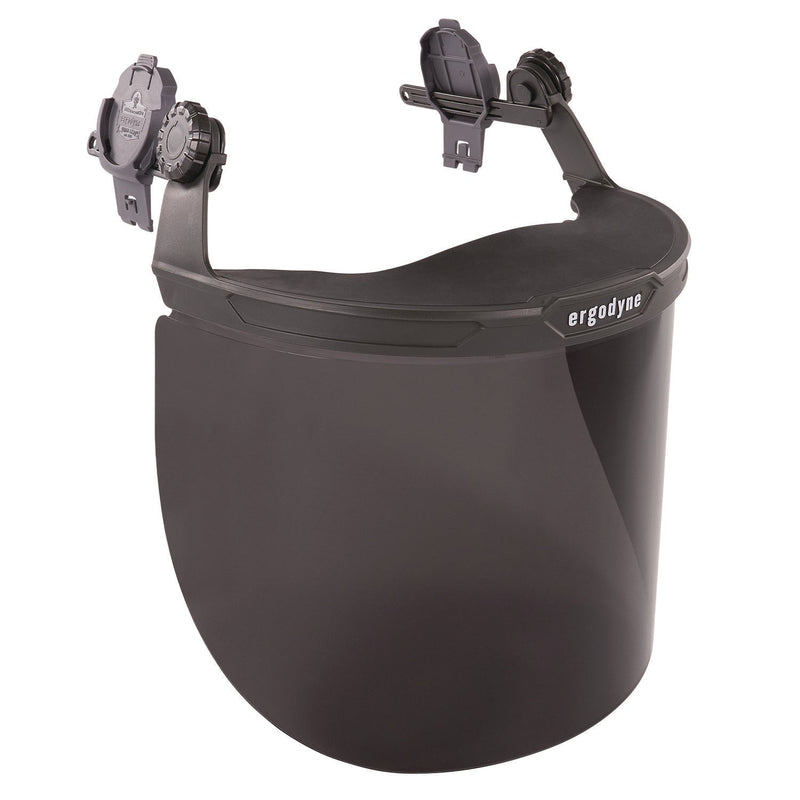 Ergodyne® Skullerz 8995 Anti-Scratch and Anti-Fog Hard Hat Face Shield with Adapter for Full Brim, Smoke Lens, Ships in 1-3 Bus Days (EGO60246) Each