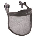 Ergodyne Skullerz 8989 Mesh Face Shield with Adapter for Hard Hat and Safety Helmet, Gray (EGO60247) Each