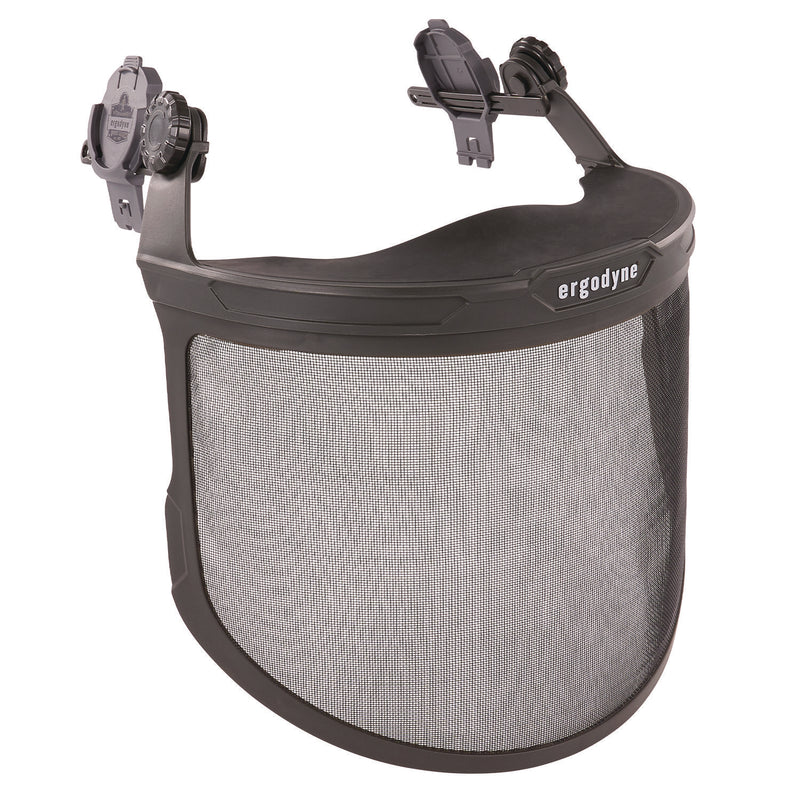 Ergodyne Skullerz 8989 Mesh Face Shield with Adapter for Hard Hat and Safety Helmet, Gray (EGO60247) Each