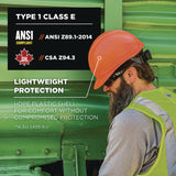 Ergodyne Skullerz 8967 Class E Lightweight Cap-Style Hard Hat, 6-Point Suspension, Orange (EGO60272) Each