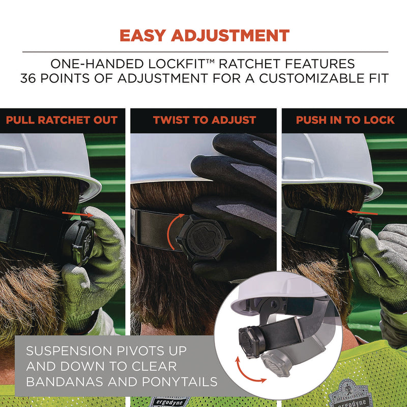 Ergodyne Skullerz 8967 Class E Lightweight Cap-Style Hard Hat, 6-Point Rachet Suspension, Blue (EGO60273) Each