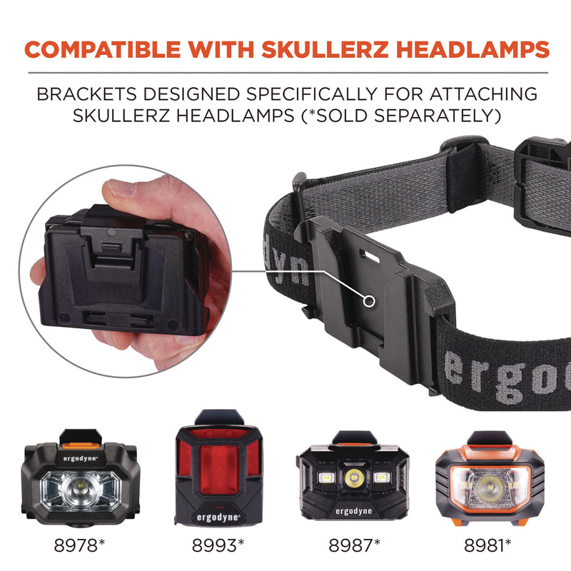 Ergodyne Skullerz 8980 Headband Light Mount with Fabric Strap (EGO60292) Each