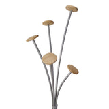 Alba Festival Coat Stand with Umbrella Holder, Five Knobs, 13.97 x 14 x 73.62, Gray (ABAPMFESTWM) Each