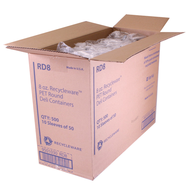 Fabri-Kal Alur Plastic Deli Container, 8 oz, Clear (FABRD8) 1 Case