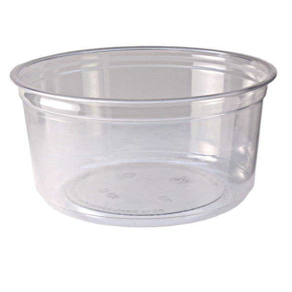 Recycleware Round Deli Container, 12 oz, 4.6" Diameter x 2.3" h, Clear, Plastic, 500/Carton (FABRD12) Case of 500