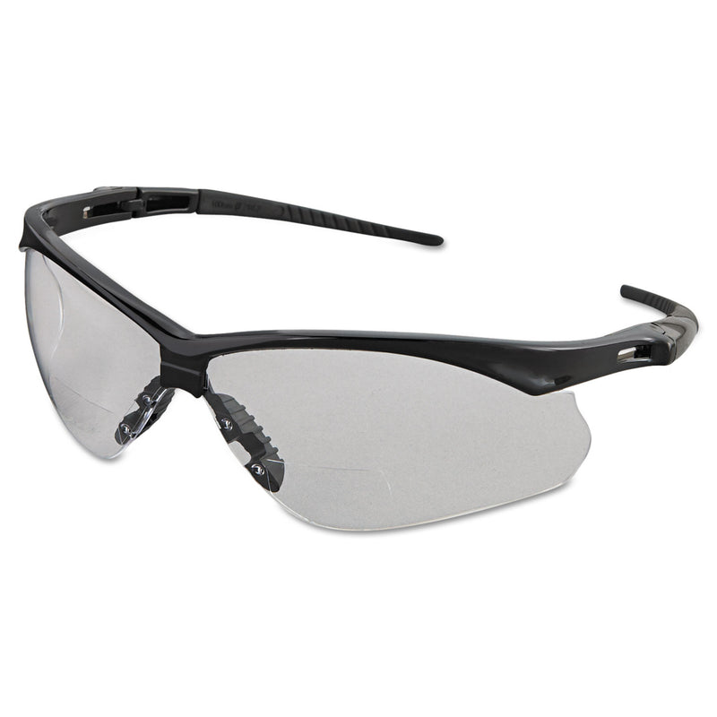 KleenGuard™ V60 Nemesis Rx Reader Safety Glasses, Black Frame, Clear Lens, +2.5 Diopter Strength (ANS28627) Each