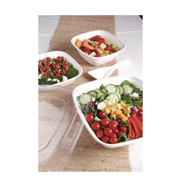 Lids for Regalia Sugarcane 160 oz Bowls, 12 x 12 x 1.9, Clear, 50/Carton (ECOEPBL160LID) Case of 50