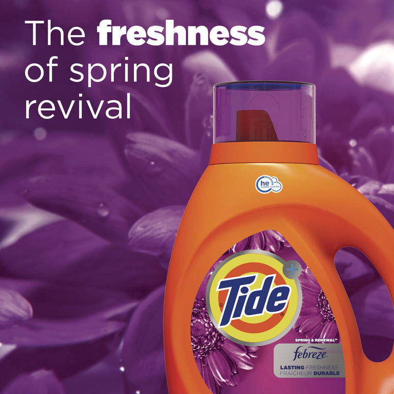 Tide Plus Febreze Liquid Laundry Detergent, Spring and Renewal, 84 oz Bottle, 4/Carton (PGC12237CT) Case of 4