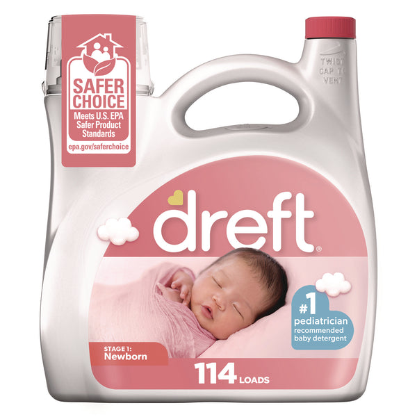 Dreft Ultra Laundry Detergent, Baby Powder Scent, 150 oz Bottle, 4/Carton (PGC12128) Case of 4