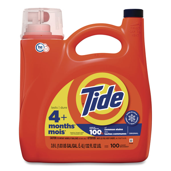 Tide Liquid Laundry Detergent, Original Scent, 132 oz Pour Bottle, 4/Carton (PGC12101) Case of 4