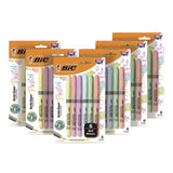 BIC® Brite Liner Grip Pocket Highlighter, Assorted Ink Colors, Chisel Tip, Assorted Barrel Colors, 6/Set, 6 Sets/Pack (BICGBLD36EAST) Pack of 36