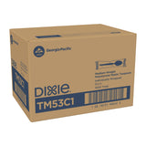 Dixie® Mediumweight Polystyrene Wrapped Cutlery, Teaspoon, Black, 1,000/Carton (DXETM53C1) Case of 1000