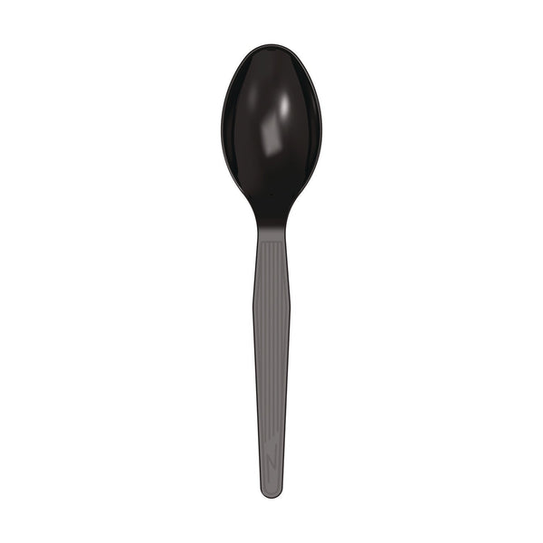 Dixie® Mediumweight Polystyrene Wrapped Cutlery, Teaspoon, Black, 1,000/Carton (DXETM53C1) Case of 1000