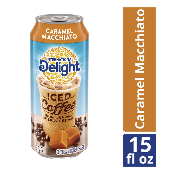International Delight® Iced Coffee, Caramel Macchiato, 15 oz Can, 12/Carton (ITDWWI07500) Case of 12