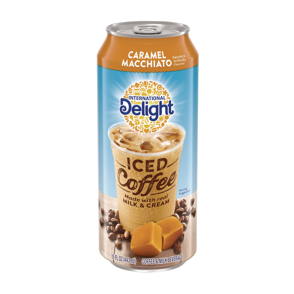 International Delight® Iced Coffee, Caramel Macchiato, 15 oz Can, 12/Carton (ITDWWI07500) Case of 12