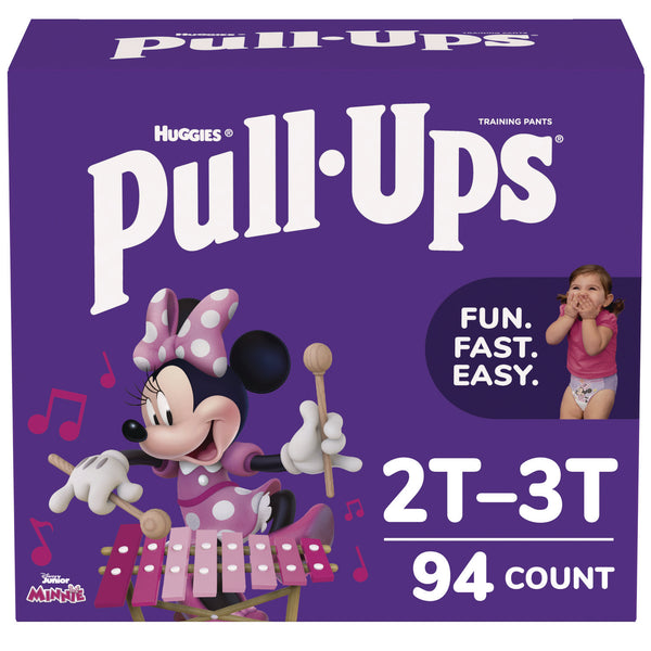 Huggies® Pull-Ups Learning Designs Potty Training Pants for Girls, 2T-3T, 16 lbs to 34 lbs, 94/Carton (KCM45268) Case of 94