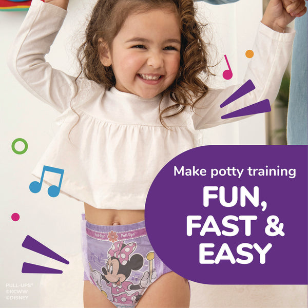 Huggies® Pull Ups Learning Designs Potty Training Pants for Girls, Size 6, 4T-5T, 38 lbs to 50 lbs, 74/Carton (KCM45272) Case of 74
