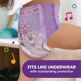 Huggies® Pull Ups Learning Designs Potty Training Pants for Girls, Size 6, 4T-5T, 38 lbs to 50 lbs, 74/Carton (KCC45272) Case of 74