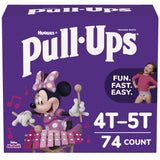 Huggies® Pull Ups Learning Designs Potty Training Pants for Girls, Size 6, 4T-5T, 38 lbs to 50 lbs, 74/Carton (KCM45272) Case of 74
