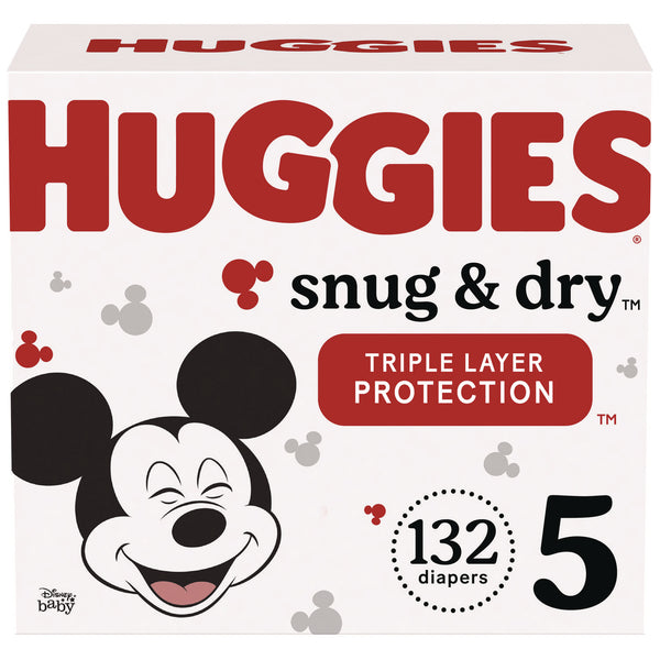 Huggies® Snug and Dry Diapers, Size 5, 27+ lbs, 132/Carton (KCM51517) Case of 132