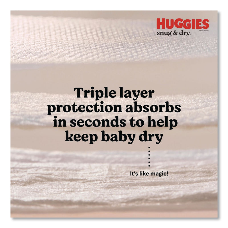Huggies® Snug and Dry Diapers, Size 4, 22 lbs to 37 lbs, 150/Carton (KCM56457) Case of 150