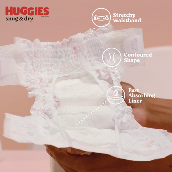 Huggies® Snug and Dry Diapers, Size 1, 8 lbs to 14 lbs, 128/Carton (KCM56432) Case of 128