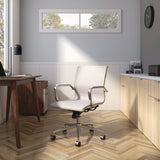 Union & Scale™ Everell Fabric Managers Chair, Supports up to 275 lb, 16.4" to 20.1" Seat Height, Heather Gray Seat/Back, Chrome Base (UOSUN53279CC) Each