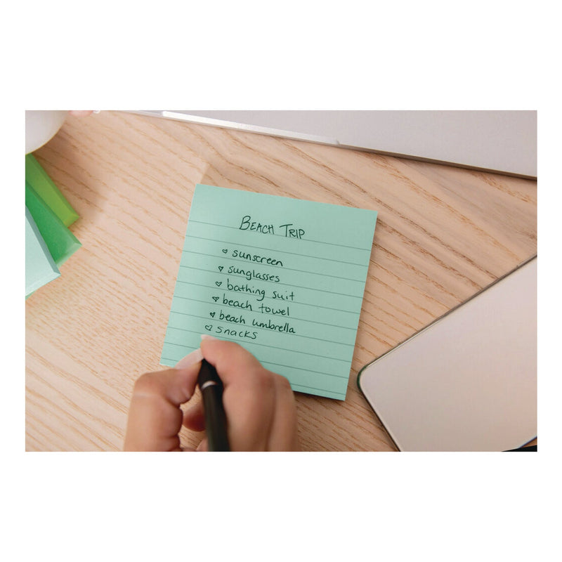 Post-it® Notes Super Sticky Note Pads in Summer Joy Color Collection Colors, 4" x 4", Note Ruled, 90 Sheets/Pad, 6 Pads/Pack (MMM6756SSJOY) Pack of 6