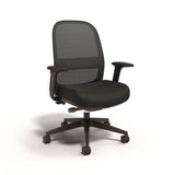 Essentials Mesh Back Fabric Task Chair, Adjustable Lumbar Support, Supports Up to 275 lb, 18.31" to 22.17" Seat Height, Black (UOSUN60991) Each