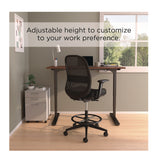 Union & Scale™ Essentials Mesh Back Drafting Stool, Adjustable Lumbar Support, Supports Up to 275 lb, 26.6" to 33.6" Seat Height, Black (UOSUN60992) Each