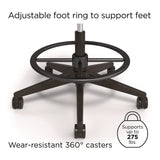 Union & Scale™ Essentials Mesh Back Drafting Stool, Adjustable Lumbar Support, Supports Up to 275 lb, 26.6" to 33.6" Seat Height, Black (UOSUN60992) Each