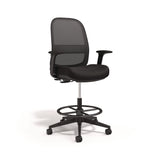 Union & Scale™ Essentials Mesh Back Drafting Stool, Adjustable Lumbar Support, Supports Up to 275 lb, 26.6" to 33.6" Seat Height, Black (UOSUN60992) Each
