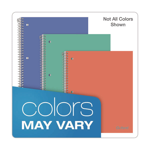 Oxford™ Poly One-Subject Notebook, 1 Subject, College Rule, Randomly Assorted Cover Color, (100) 11 x 9 Sheets (OXF10590) Each