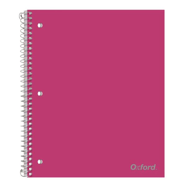 Oxford™ Poly One-Subject Notebook, 1 Subject, College Rule, Randomly Assorted Cover Color, (100) 11 x 9 Sheets (OXF10590) Each