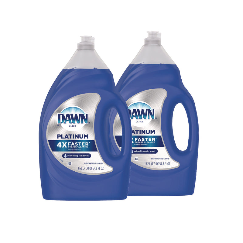 Dawn® Platinum Liquid Dish Detergent, Refreshing Rain, 54.8 oz Bottle, 2/Pack (PGC04504)