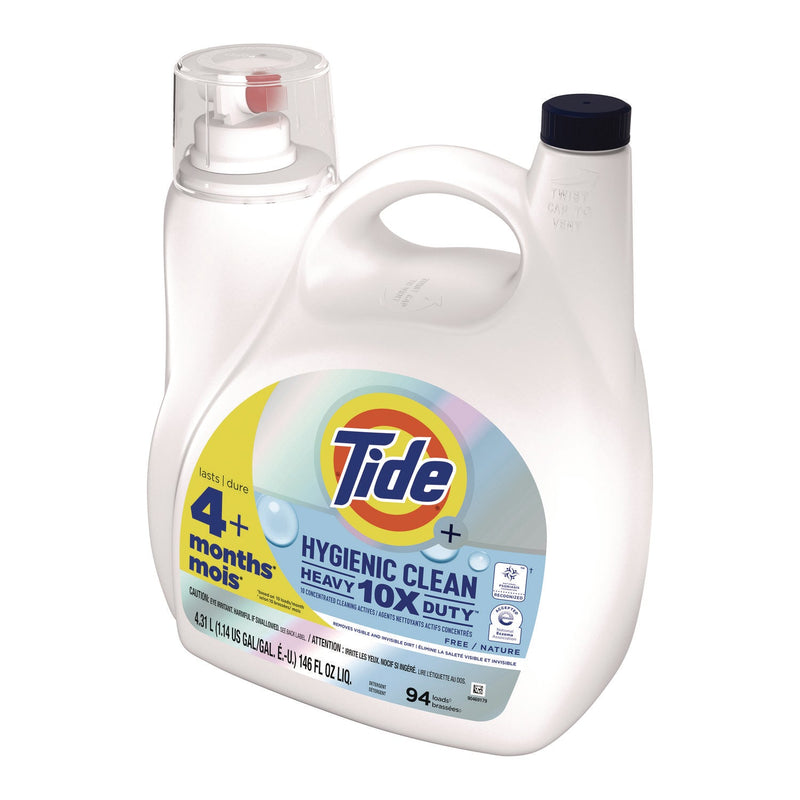 Tide® Hygienic Clean Heavy 10x Duty Liquid Laundry Detergent, Unscented, 146 oz Bottle (PGC3077209452) Each