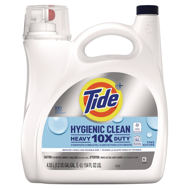 Tide® Hygienic Clean Heavy 10x Duty Liquid Laundry Detergent, Unscented, 146 oz Bottle (PGC3077209452) Each