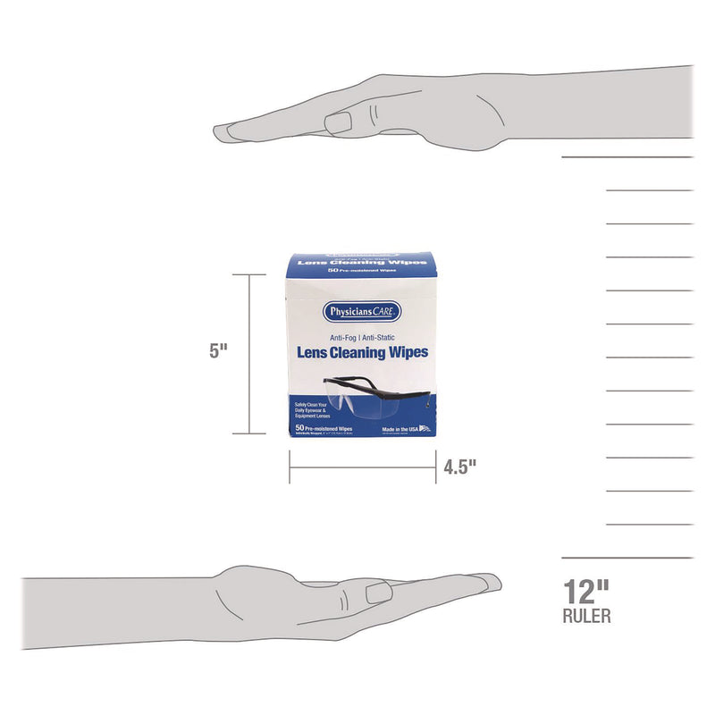 PhysiciansCare® Lens Cleaning Wipe, 50/Box (PHY91294) Box of 50