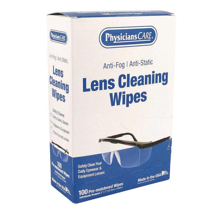 PhysiciansCare® Lens Cleaning Wipe, 100/Box (PHY91295) Box of 100