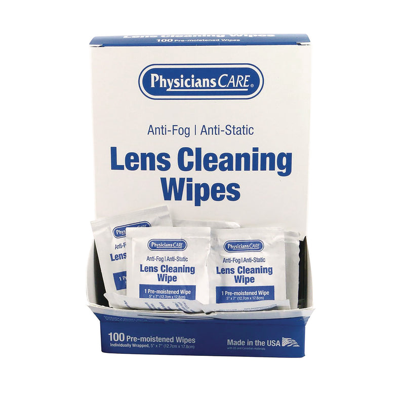 PhysiciansCare® Lens Cleaning Wipe, 100/Box (PHY91295) Box of 100