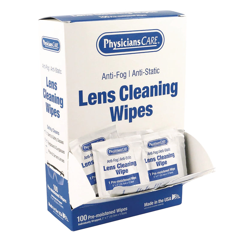 PhysiciansCare® Lens Cleaning Wipe, 100/Box (PHY91295) Box of 100
