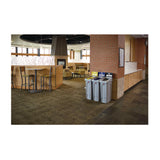 Rubbermaid® Commercial Slim Jim Recycling Station Kit, 1-Stream Mixed Recycling, 23 gal, Plastic, Gray/Blue (RCP2185055) Each