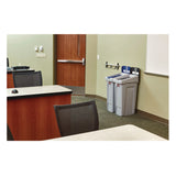 Rubbermaid® Commercial Slim Jim Recycling Station Kit, 1-Stream Mixed Recycling, 23 gal, Plastic, Gray/Blue (RCP2185055) Each