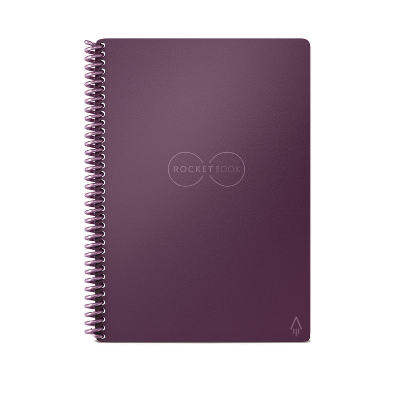 Rocketbook Core Smart Notebook, College Rule, Plum Cover, (38) 8.8 x 6 Sheets (RKBEVR2EKCRR) Each