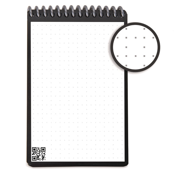 Rocketbook Mini Notepad, Black Cover, Dot Grid Rule, 3 x 5.5, White, 48 Sheets (RKBEVRMRCCCEFR) Each