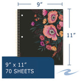 Roaring Spring® Studio Series Notebook, 1-Subject, College Rule, Assorted Cover Set 3, (70) 11 x 9 Sheets (ROA11323) Each